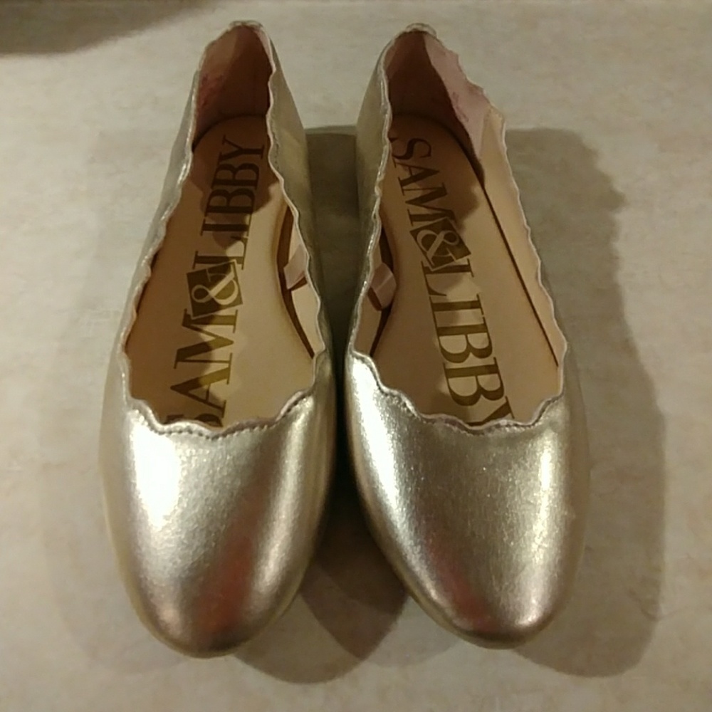 Sam & Libbys gold flats
